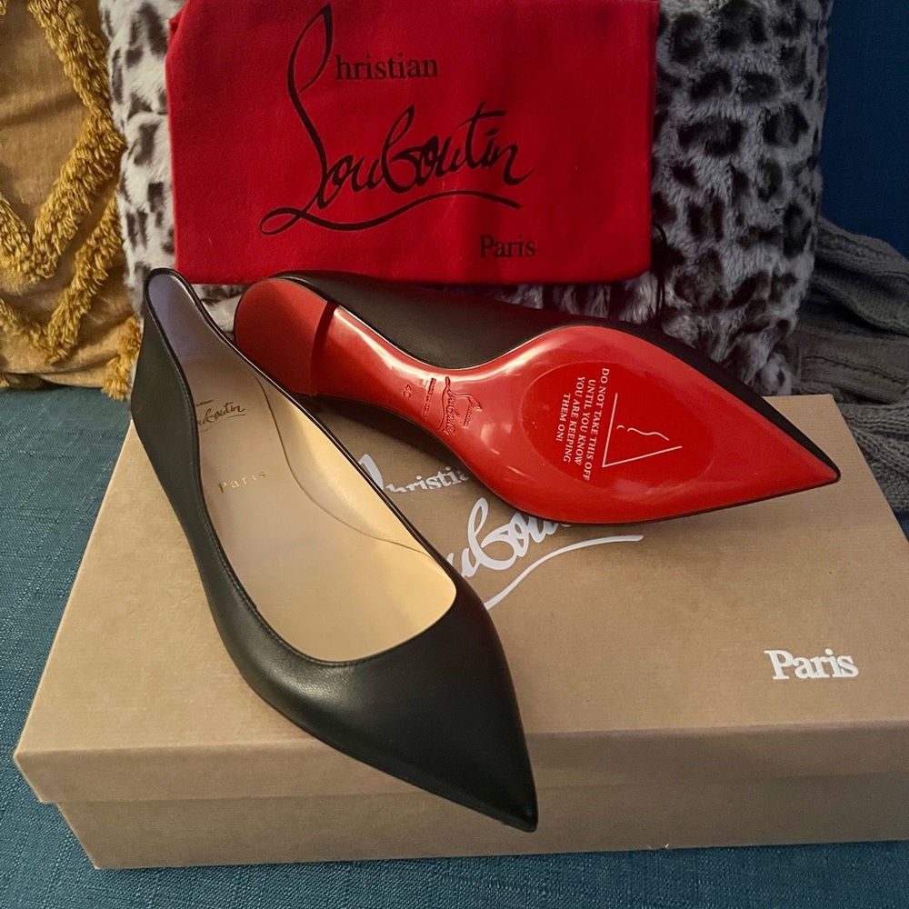 NWT Christian Louboutin Ballalla Flats - Nappa Black Size 40! Purchased online.